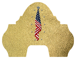DARAY-L-421-SH-GD Flag at Rest Shimmer Gold